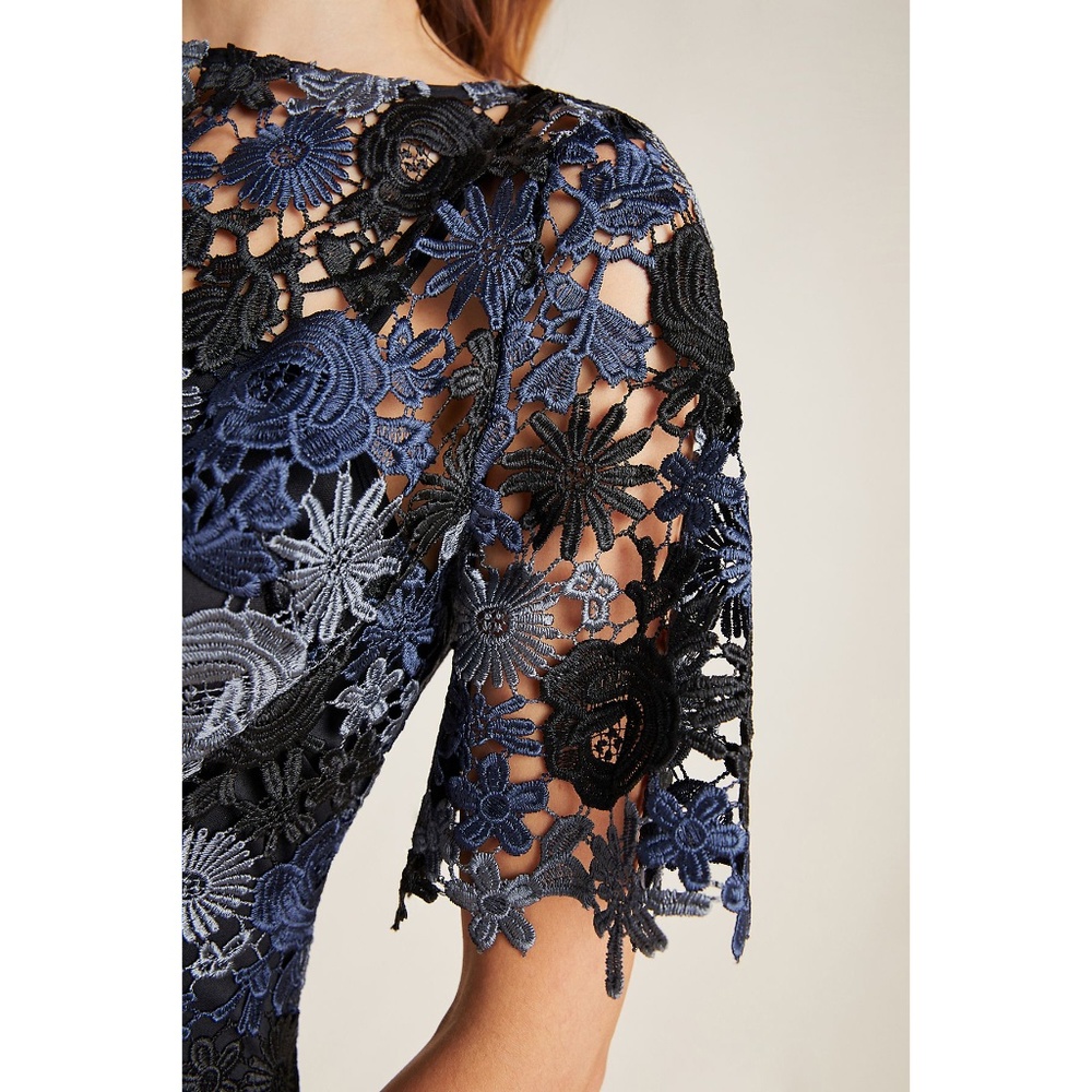 Eva Franco Anthropologie Embroidered Floral Midi Dress - Picture 4 of 6